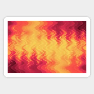 The volcano, eruption and fire flames in hot colors Sticker